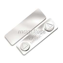Магнитное крепление для бейджа 45х13 мм металл